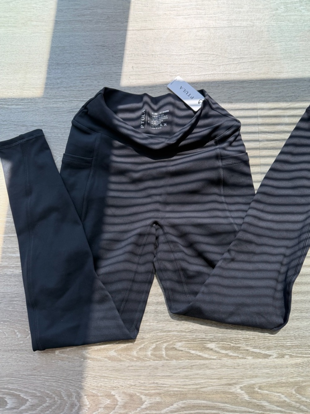 P'tula Black Active Leggings with Branded Tag